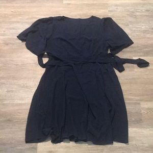Navy blue SHEIN dress with tie for waist size 1XL no tags but new never worn